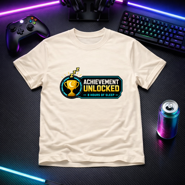 Achievement Unlocked: 8 Hours of Sleep - Gamer Tee