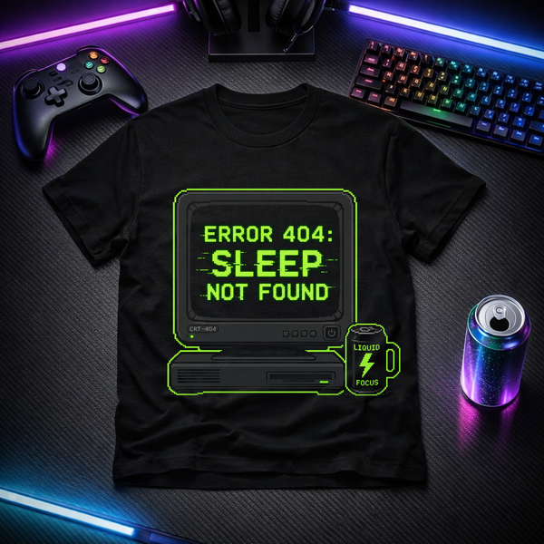Error 404: Sleep Not Found - Gamer Tee