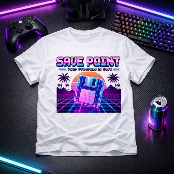 Save Point - Vaporwave Edition - Solid White